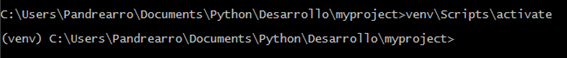 Activar virtualenv