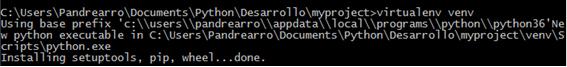 Creando virtualenv
