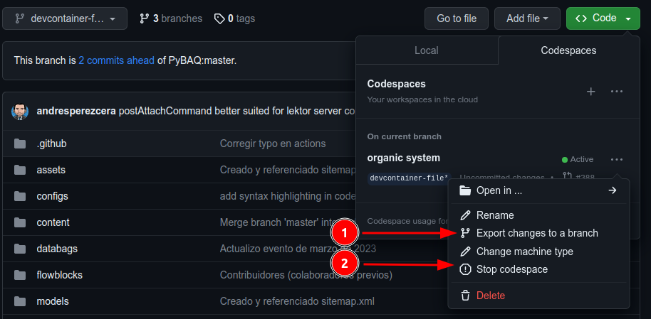 Create Codespace